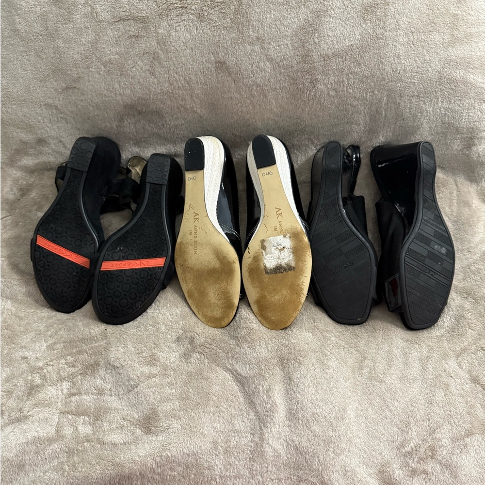 Anne Klein Black Shoes Collection 3 Pair Sz 9 - Picture 8 of 8